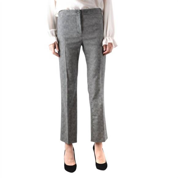 NEW BOUTIQUE MOSCHINO wool ankle crop dress pants in gray